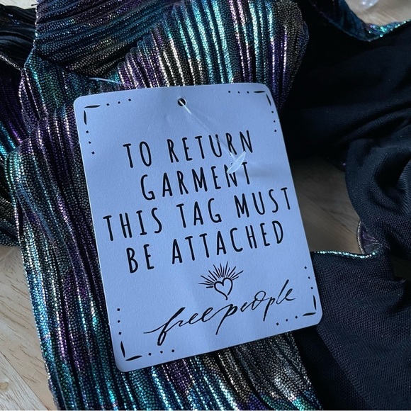 New! Set! Saylor x free people Gianna Top and Skirt metallic 18658 - Picture 11 of 16